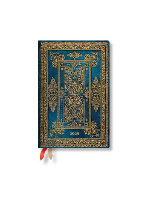 Paperblanks keményfedeles naptár (2025) 12 hónapos - Blue Luxe mini horizontális (9781408757437)