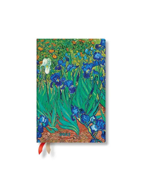 Paperblanks keményfedeles naptár (2025) 12 hónapos - Van Gogh’s Irises mini verso (9781408757598)