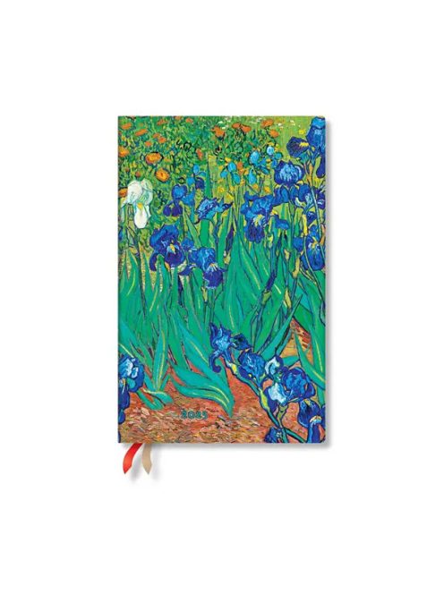 Paperblanks puhafedeles naptár (2025) 12 hónapos - Van Gogh’s Irises maxi horizontális (9781408758472)