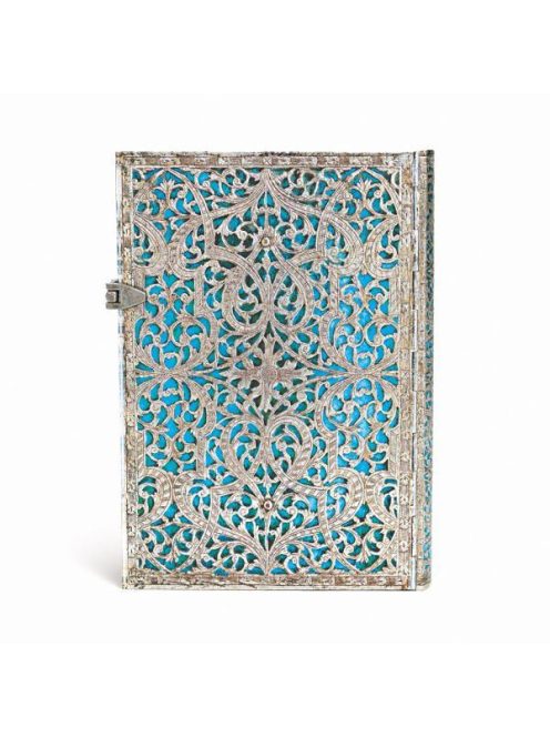 Paperblanks butikkönyv Maya Blue midi vonalas (9781439725627)