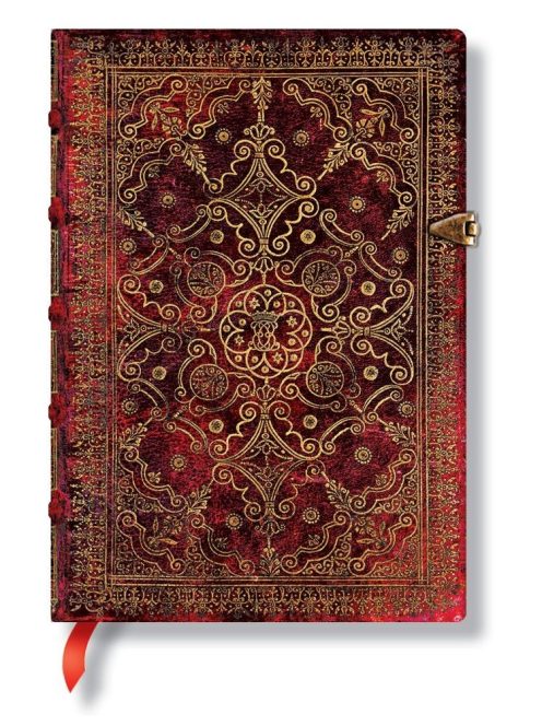 Paperblanks butikkönyv Carmine midi vonalas (9781439726877)