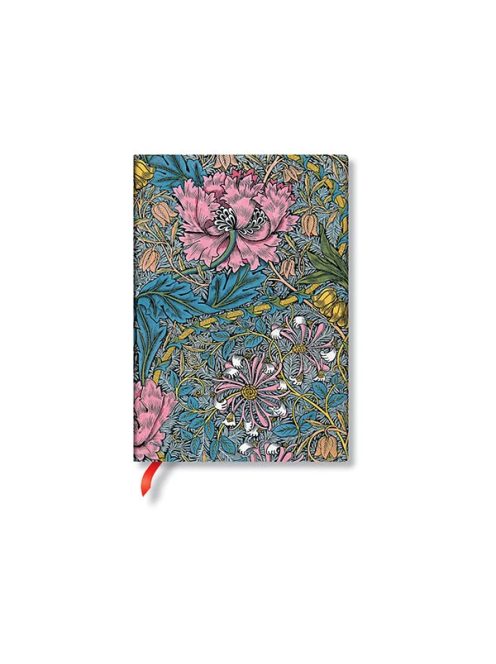 Paperblanks butikkönyv Morris Pink Honeysuckle midi vonalas (9781439793879)